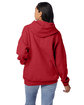 Hanes Unisex Ecosmart Pullover Hooded Sweatshirt heather red ModelBack