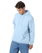 Hanes Unisex Ecosmart Pullover Hooded Sweatshirt light blue ModelQrt