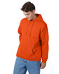 Hanes Unisex Ecosmart Pullover Hooded Sweatshirt orange ModelQrt