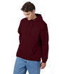 Hanes Unisex Ecosmart Pullover Hooded Sweatshirt maroon ModelQrt