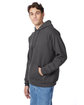 Hanes Unisex Ecosmart Pullover Hooded Sweatshirt smoke gray ModelQrt