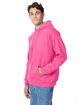 Hanes Unisex Ecosmart Pullover Hooded Sweatshirt safety pink ModelQrt