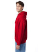 Hanes Unisex Ecosmart Pullover Hooded Sweatshirt deep red ModelSide