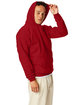 Hanes Unisex Ecosmart Pullover Hooded Sweatshirt red pepper hthr ModelSide