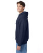 Hanes Unisex Ecosmart Pullover Hooded Sweatshirt navy ModelSide