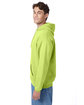 Hanes Unisex Ecosmart Pullover Hooded Sweatshirt safety green ModelSide