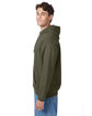 Hanes Unisex Ecosmart Pullover Hooded Sweatshirt fatigue green ModelSide