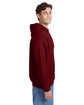 Hanes Unisex Ecosmart Pullover Hooded Sweatshirt athltc cardinal ModelSide