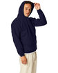 Hanes Unisex Ecosmart Pullover Hooded Sweatshirt athletic navy ModelSide
