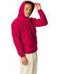 Hanes Unisex Ecosmart Pullover Hooded Sweatshirt athletic crimson ModelSide