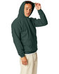 Hanes Unisex Ecosmart Pullover Hooded Sweatshirt athletic dk gren ModelSide