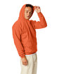 Hanes Unisex Ecosmart Pullover Hooded Sweatshirt texas orange ModelSide