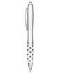 Prime Line Emissary Click Pen - Paw Print silver ModelBack