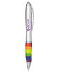 Prime Line b.free Rainbow Pride Flag Ballpoint Pen silver DecoFront