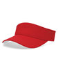 Pacific Headwear Perforated Coolcore Visor red/ white ModelQrt