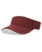 Pacific Headwear Perforated Coolcore Visor maroon/ white ModelQrt