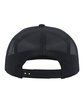 Pacific Headwear Arch Trucker Snapback Cap black/ hthr grey ModelBack