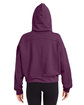 Glyder Ladies' Vintage Oversized Cropped Hooded Sweatshirt mulberry ModelBack