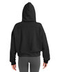 Glyder Ladies' Vintage Oversized Cropped Hooded Sweatshirt black ModelBack