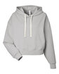 Glyder Ladies' Vintage Oversized Cropped Hooded Sweatshirt ash grey OFFront