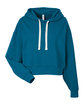 Glyder Ladies' Vintage Oversized Cropped Hooded Sweatshirt moroccan blue OFFront