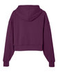 Glyder Ladies' Vintage Oversized Cropped Hooded Sweatshirt mulberry OFBack