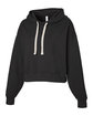 Glyder Ladies' Vintage Oversized Cropped Hooded Sweatshirt black OFQrt