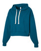 Glyder Ladies' Vintage Oversized Cropped Hooded Sweatshirt moroccan blue OFQrt