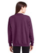 Glyder Ladies' Vintage Oversized Crew Pullover mulberry ModelBack