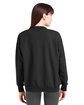 Glyder Ladies' Vintage Oversized Crew Pullover black ModelBack