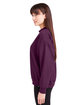 Glyder Ladies' Vintage Oversized Crew Pullover mulberry ModelSide