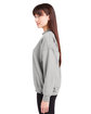 Glyder Ladies' Vintage Oversized Crew Pullover ash grey ModelSide