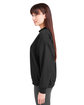 Glyder Ladies' Vintage Oversized Crew Pullover black ModelSide