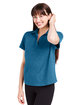 Glyder Ladies' Marbled Fairway Polo moroccan blue ModelQrt