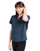 Glyder Ladies' Marbled Fairway Polo navy ModelQrt