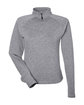 Glyder Ladies' Marbled Jersey Fairway Quarter-Zip ash grey marble OFFront