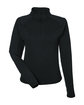 Glyder Ladies' Marbled Jersey Fairway Quarter-Zip black marble OFFront