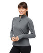 Glyder Ladies' Marbled Jersey Fairway Quarter-Zip carbon marble ModelQrt