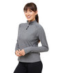 Glyder Ladies' Marbled Jersey Fairway Quarter-Zip ash grey marble ModelQrt