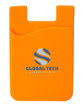 Prime Line Econo Silicone Mobile Cell Phone Wallet orange DecoFront