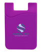 Prime Line Econo Silicone Mobile Cell Phone Wallet purple DecoFront