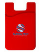 Prime Line Econo Silicone Mobile Cell Phone Wallet red DecoFront