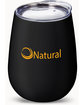 Prime Line 10oz Stemless Vacuum Wine Tumbler With Lid black DecoFront