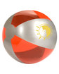 Prime Line Luster Tone Beach Ball translucent red DecoFront