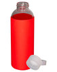 Prime Line 18oz Glass Bottle With Color Silicone Sleeve red ModelSide