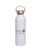 Prime Line 20oz Vacuum Bottle With Bamboo Lid white DecoFront