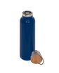 Prime Line 20oz Vacuum Bottle With Bamboo Lid blue ModelSide