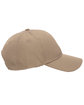 Outdoor Cap Structured Solid Back Hat khaki ModelSide