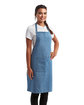 Artisan Collection by Reprime Unisex 'Colours' Recycled Bib Apron with Pocket blue denim ModelQrt