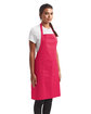 Artisan Collection by Reprime Unisex 'Colours' Recycled Bib Apron with Pocket hot pink ModelQrt